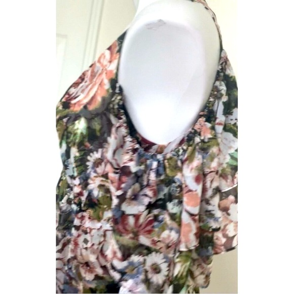 Planet Blue Blu moon renaissance ruffle Floral mini dress XSmall off the back - Picture 7 of 8